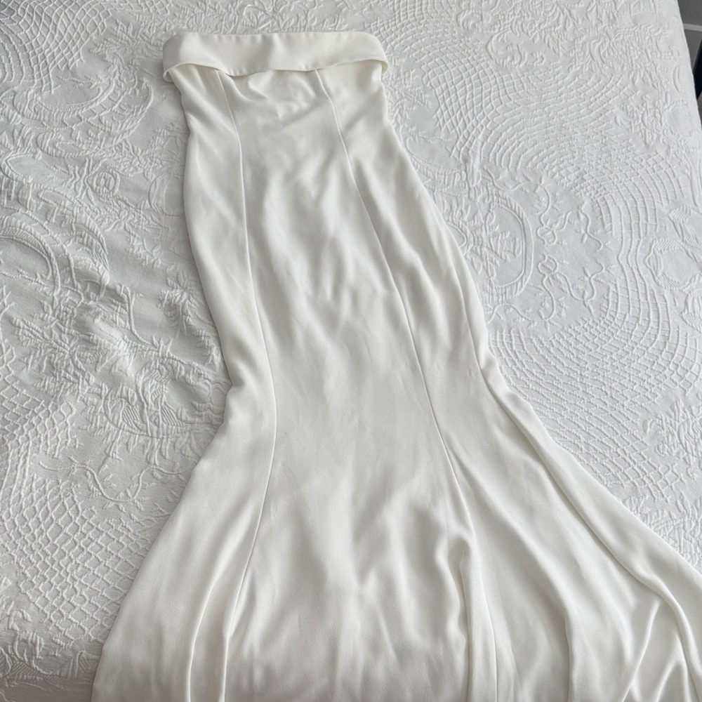 Reformation Strapless white Gown